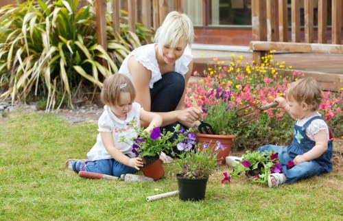 Professional garden clearance work in a Purley property