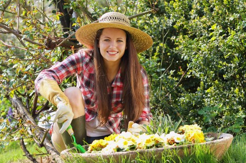 Professional planting services in a Purley front garden