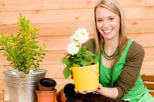 Example landscaping clearance jobs with cubic-yard pricing in Purley